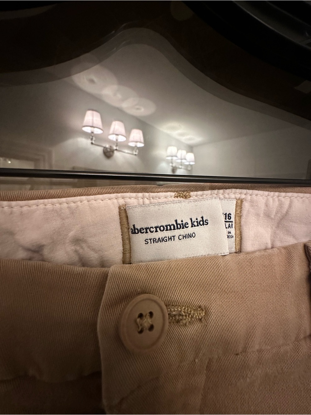 abercrombie kids Tan Straight Chino Pants - Picture 4 of 4